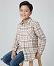 tiny toonzzz Cotton Woven Full Sleeves Checked Shirt - Brown
