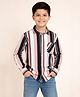 tiny toonzzz Cotton Woven Full Sleeves Striped Shirt - Pink & Black