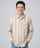 tiny toonzzz Cotton Woven Full Sleeves Striped Shirt - Beige