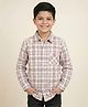 tiny toonzzz Cotton Woven Full Sleeves Checked Shirt - Pink