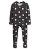 Cocoon Care Bamboo Knit Full Sleeves Penguin Printed Footed Sleepsuit - Dark Grey