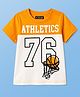 Pine Kids Cotton Knit Half Sleeves Sports Theme Printed T-Shirt - Multicolour