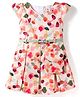 Enfance Core Woven Half Sleeves Floral Printed Frock with Sling Bag & Belt - Yellow