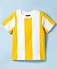 Pine Kids Cotton Knit T-Shirts Striped White 4-5 Years