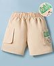 Mark & Mia Cotton Shorts With Dino Print - Beige