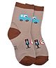 Kid-O-World Cotton Knit Car Designed Socks - Beige