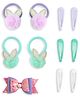 Ribboncandy Set Of 11 Stone Embellished Hair Accessories Combo Set - Multi Colour