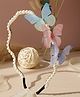 Ribboncandy Pearl Embellished Butterfly Applique Detailed Hair Band - Multi Colour