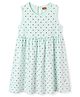 Babyhug Single Jersey Knit Sleeveless Frock With Floral Print - Light Blue