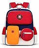 Little Surprise Box Height 16 Inches , Red & Orange 3 different pocket style school backpack for older kids & Adults-Red