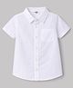 Doodle Poodle 100% Cotton Woven Half Sleeves Solid Shirt With Pocket - White