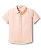 Primo Gino 100% Cotton Woven Half Sleeves Oxford Shirt With Embroidery Details - Pink