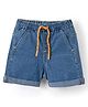 Babyhug Mid Thigh Length Solid Color Denim Shorts - Blue