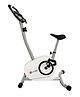 PowerMax Fitness BU-515-AL502 Steel Magnetic Exercise Upright Bike, Grey, White