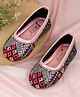 Jazzy Juniors Sequins Embellished Threadwork Detailed Ballerinas - Pink