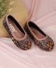Jazzy Juniors  Embellished Threadwork Detailed Ballerinas - Dark Pink