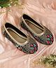 Jazzy Juniors  Embellished Threadwork Detailed Ballerinas - Beige