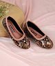 Jazzy Juniors Sequins Embellished Floral Embroidered Ballerinas - Dark Pink