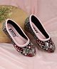 Jazzy Juniors Sequins Embellished Floral Embroidered Ballerinas - Pink