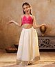 Shorgul Cotton Woven Sleeveless Mirror Embellished Lehenga & Choli Set - Pink