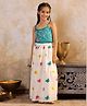 Shorgul Viscose Rayon Woven  Sleeveless Butterfly Designed Beads Embellished Lehenga & Choli Set - Blue