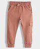 Orange Sugar 100% Cotton Knit Solid Cargo Joggers - Brown