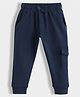 Orange Sugar 100% Cotton Knit Solid Cargo Joggers - Royal Blue