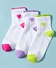 Pine Kids Cotton Knit Ankle Length Socks With Hearts Design Pack Of 3 ( Colour May Vary )