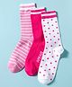 Pine Kids Cotton Knit Ankle Length Striped Socks With Star Design Pack Of 3 ( Colour May Vary )