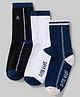 Pine Kids Cotton Knit Ankle Length Socks With Text Design Pack Of 3 ( Colour May Vary )