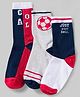 Pine Kids Cotton Knit Ankle Length Socks With Sports Theme Design Pack Of 3 ( Colour May Vary )