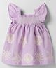 Little Kangaroos Cotton Woven One Piece Dress Half Sleeves Smocked Purple 10-11 Years