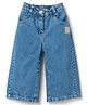 Little Kangaroos Denim Full Length Cut N Sew Washed Jeans - Light Blue