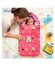 BUBZII Baby Velvet Sleeping Bag Jhilmill Baby Carry Bed Cum Sleeping Bag 3 In 1 - Textured Printed 0to12 Months Pink Sleeping Bag For Girls