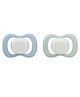 b.box Silicone Glow Pacifier Size 1 Twin Pack - Sky Sage