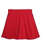 Plan B Cotton Knit Solid Skater Skirt - Red