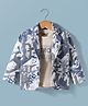 Dapper Dudes Woven Full Sleeves Text Printed Blazer With Printed Inner Tee - Cream