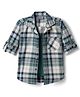 Dapper Dudes Woven Full Sleeves Checked Shirt with Attached Tee - Green