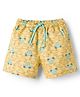 Dapper Dudes Woven Car Printed Shorts - Yellow