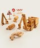 Jugo Play Magnetic Build-It Construction Vehicles (Set of 12)- Natural Wood
