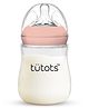 tutots Comfort Anti-Colic Wide Neck BPA Free Baby Feeding Bottle with Spiral Nipple - 150 ml (Peach)