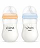 tutots Twirl Anti-Colic Wide Neck BPA Free Baby Feeding Bottle with Turbo Vent Nipple - 250 ml (Blue, Peach)