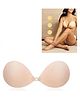 Favon Reusable Strapless Sticky Invisible Push Up Silicone Bra for Women (Beige)