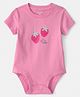 Carter's Cotton Knit Half Sleeves Onesies With Tropical Theme Print - Pink