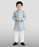 JBN Creation Rayon Woven Full Sleeves Sequins Embellished Abstract Embroidered Kurta & Pyjama Set - Grey