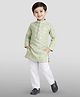 JBN Creation Rayon Woven Full Sleeves Sequins Embellished Abstract Embroidered Kurta & Pyjama Set - Mint Green