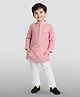 JBN Creation Rayon Woven Full Sleeves Sequins Embellished Abstract Embroidered Kurta & Pyjama Set - Pink