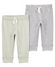 Carter's Knit Full Length Solid Colour Lounge Pant Pack of 2 - ( Colour May Vary)