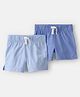 Carter's Cotton Knit Mid Thigh Length Solid Colour Shorts Pack of 2 - Blue