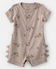 Carter's 100% Cotton Knit Half Sleeves Dino Printed Romper - Tn